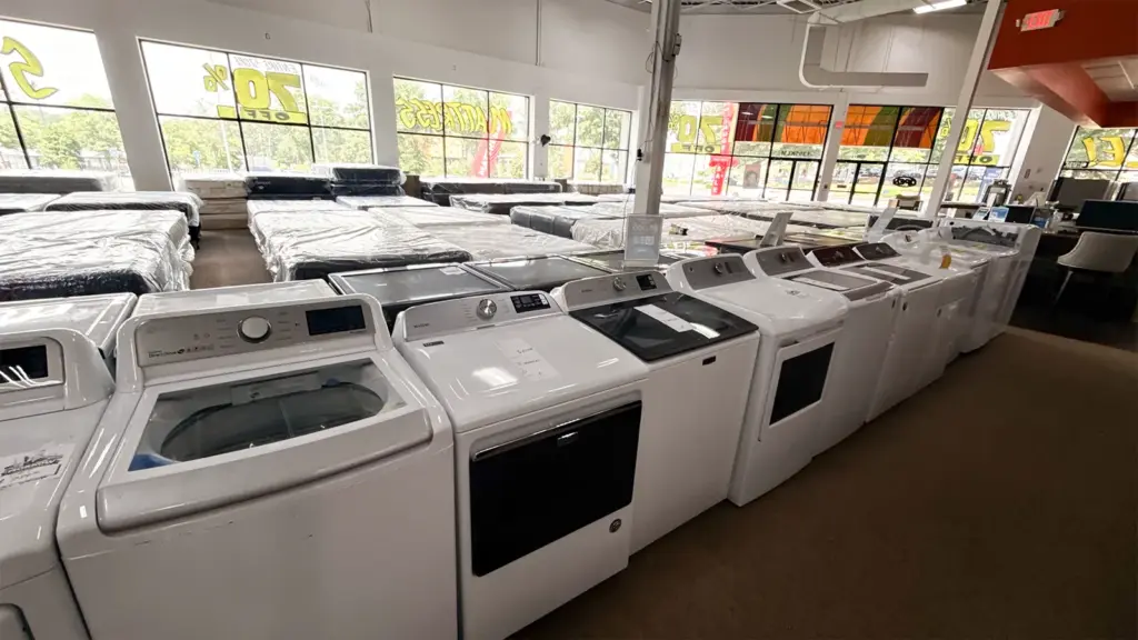 Top load washers and wrapped mattresses at Compare Deals outlet