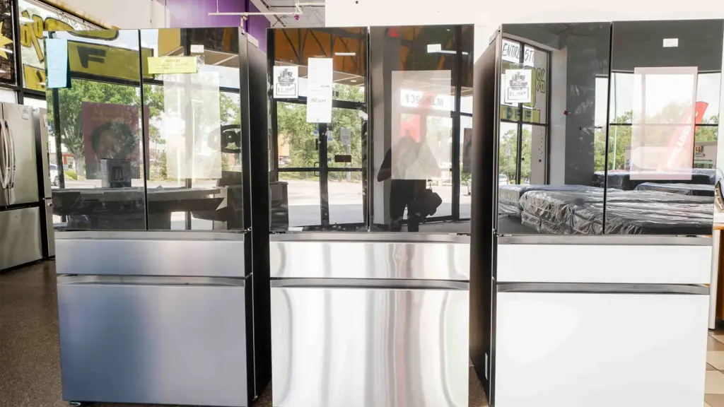 Stainless steel French door refrigerators at Compare Deals appliance outlet