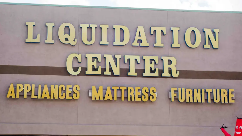 Compare Deals outlet building sign appliances mattress furniture