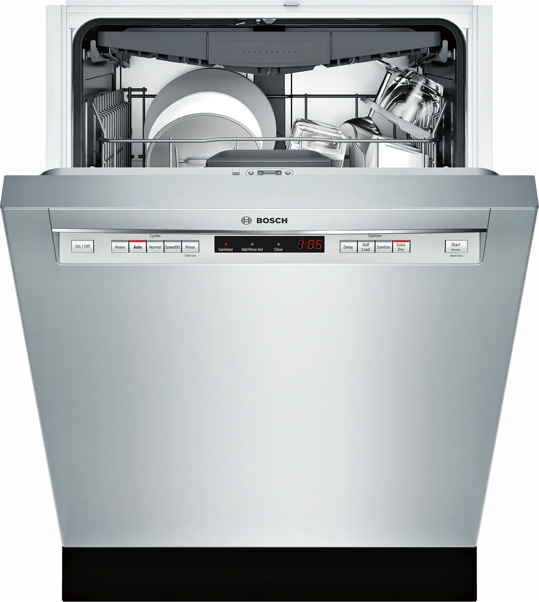 Bosch SHEM63W55N Built-In Dishwasher features