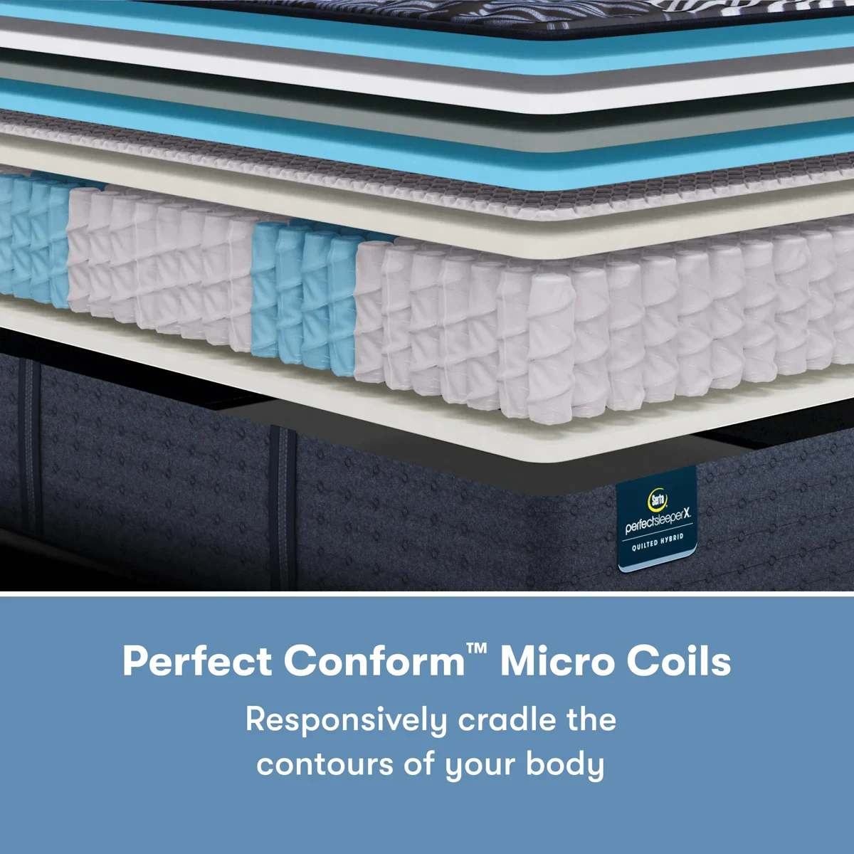 Serta Perfect Sleeper X Quilted Hybrid Level Two construction