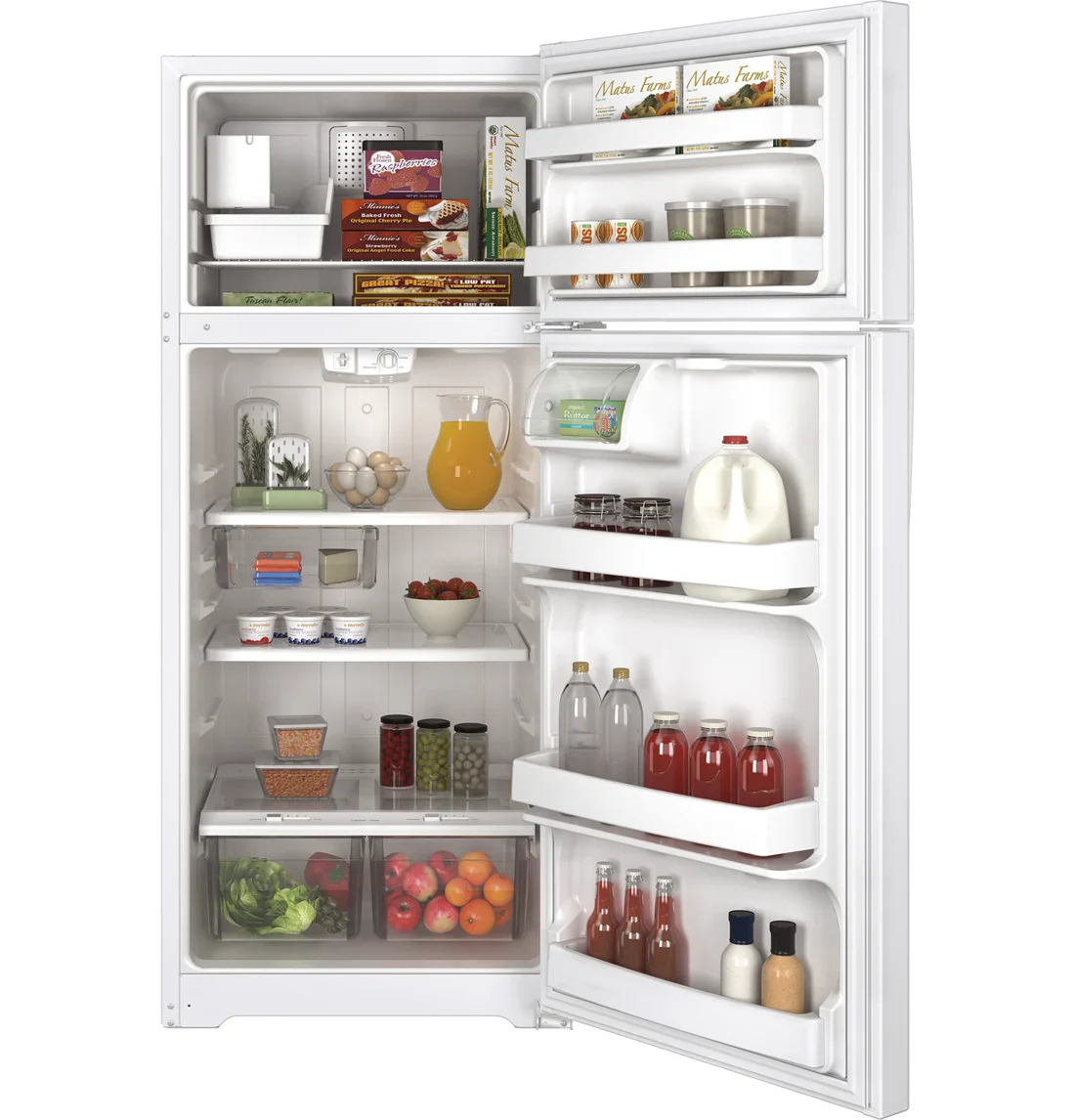 GE GIE18GTHWW Top-Freezer Refrigerator photo 2