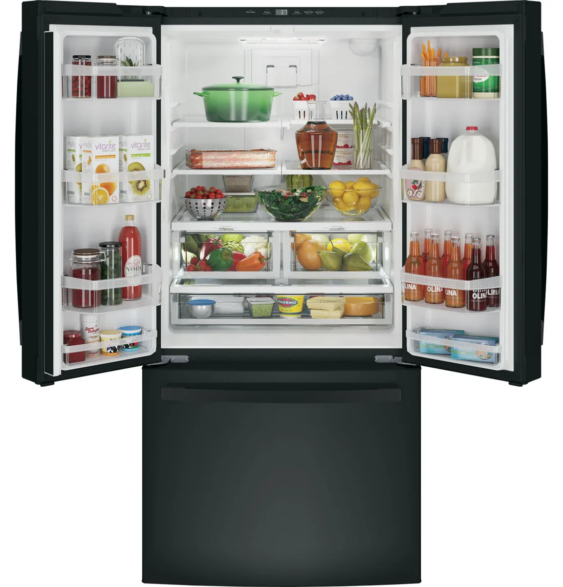 GE GNE25JGKBB French-Door Refrigerator photo 2