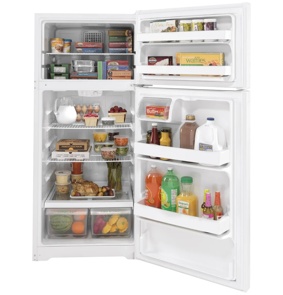 GE GTE17DTNRWW Top-Freezer Refrigerator photo 2
