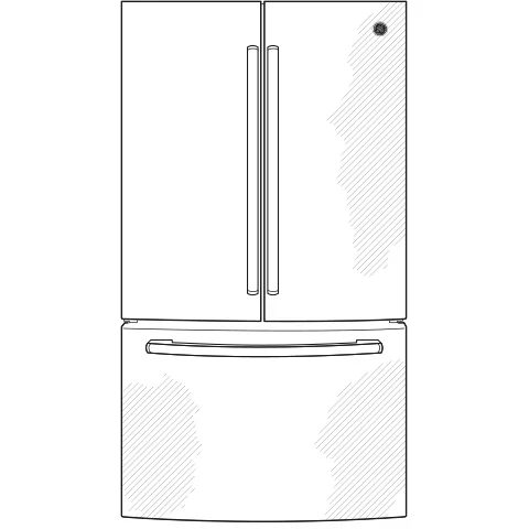 GE GWE19JSLSS French-Door Refrigerator features