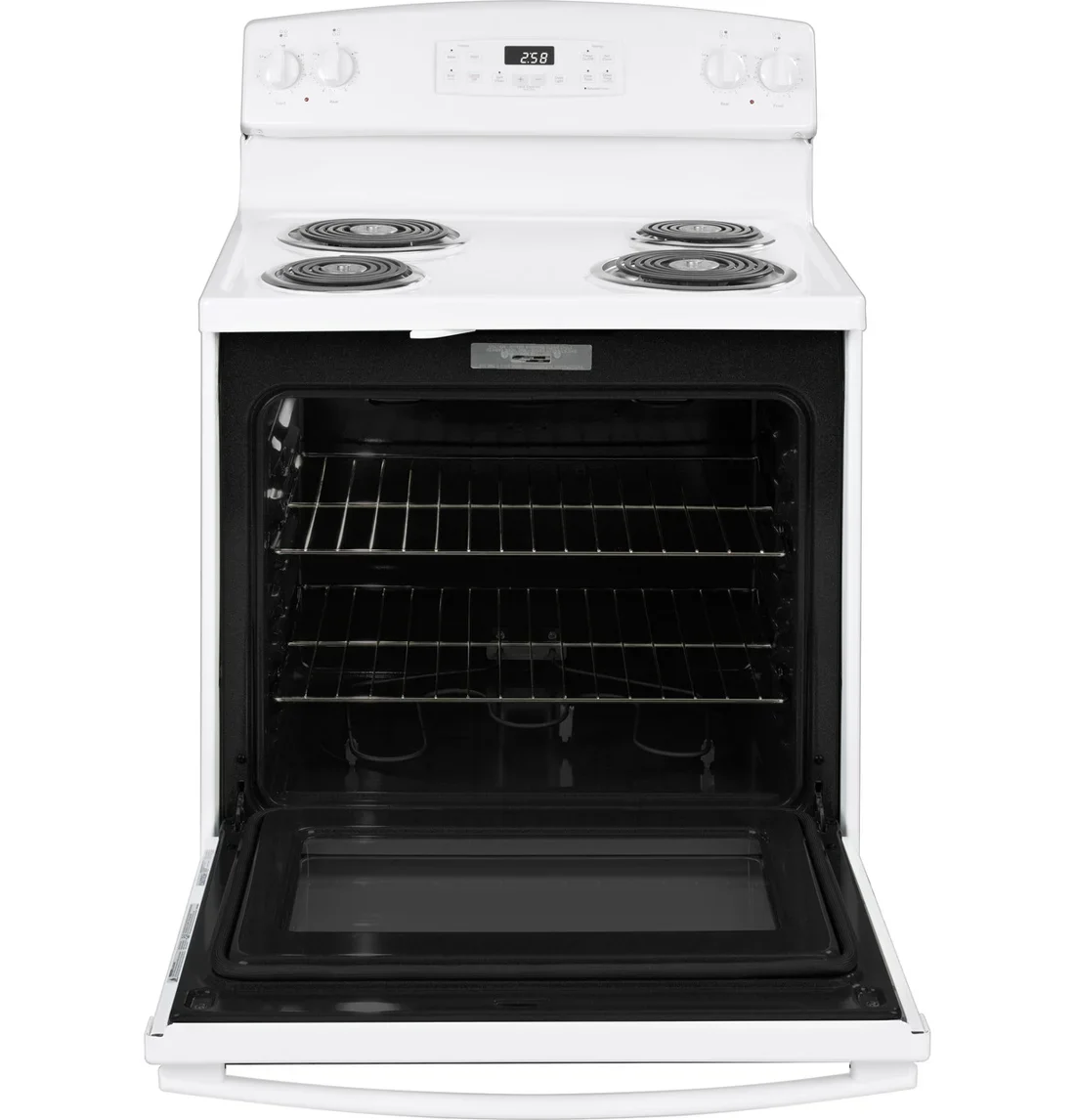 GE JB258DMWW Freestanding Electric Range photo 3