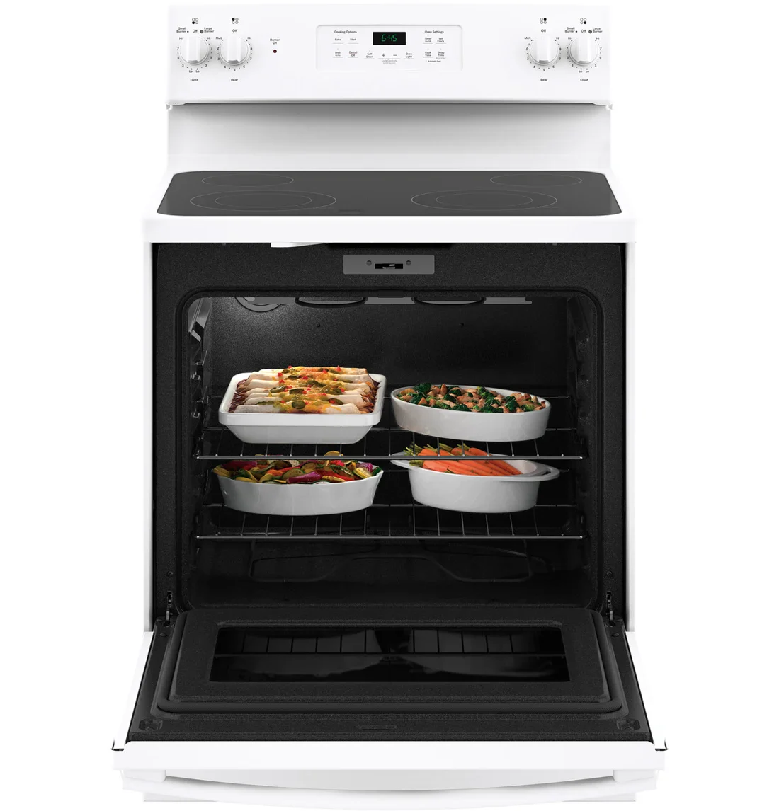GE JB645DKWW Freestanding Electric Range photo 2
