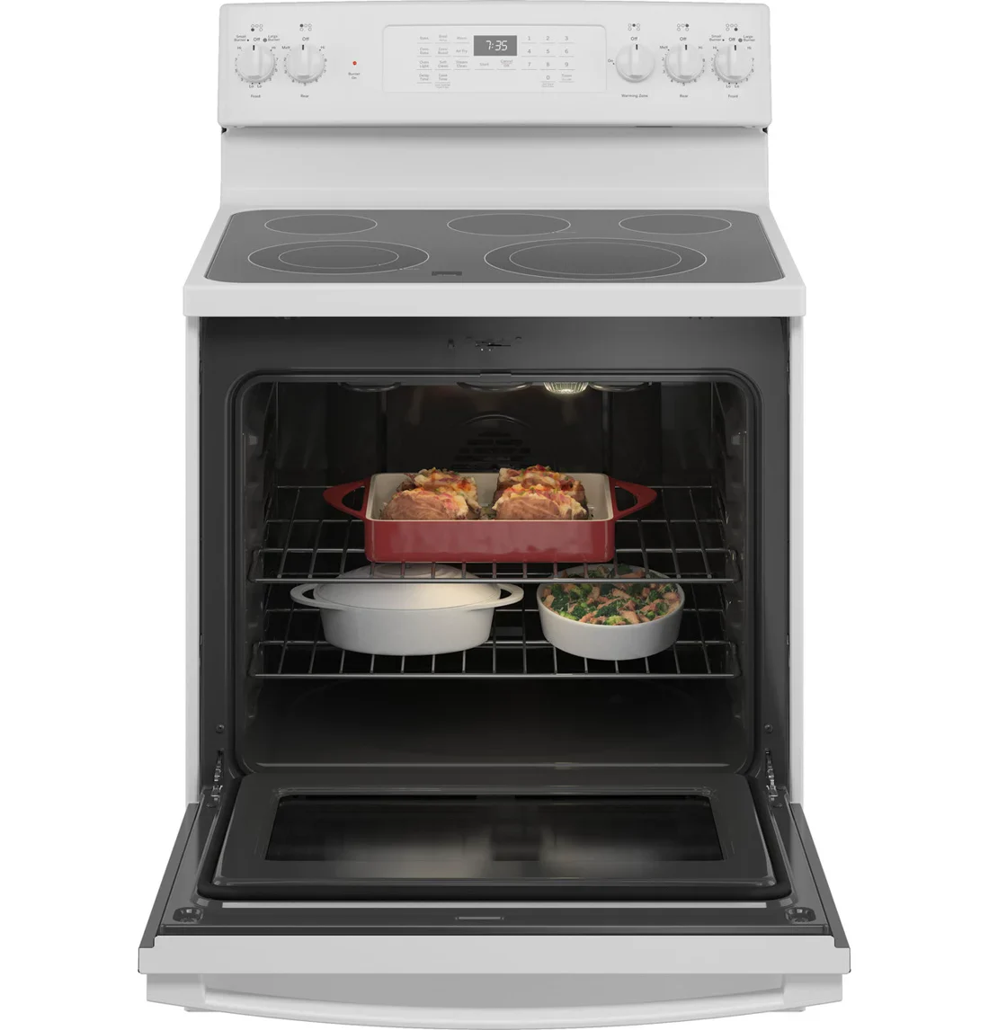 GE JB735DPWW Freestanding Electric Range photo 2