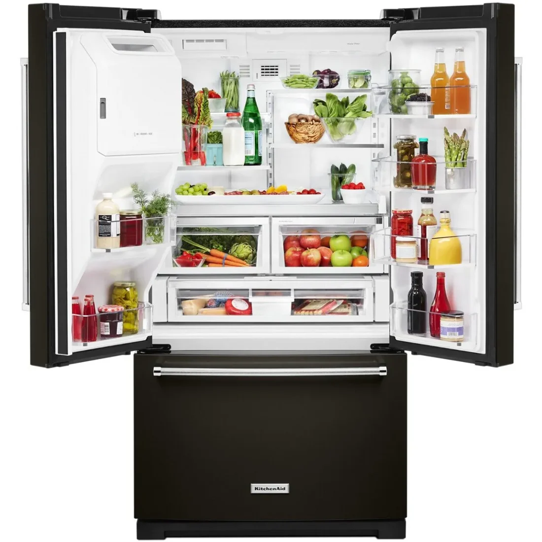 KitchenAid KRFF507HBS refrigerator at Compare Deals outlet serving Buford GA
