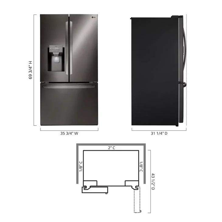 best refrigerator deals Buford — LG LFXC22526D refrigerator at Compare Deals