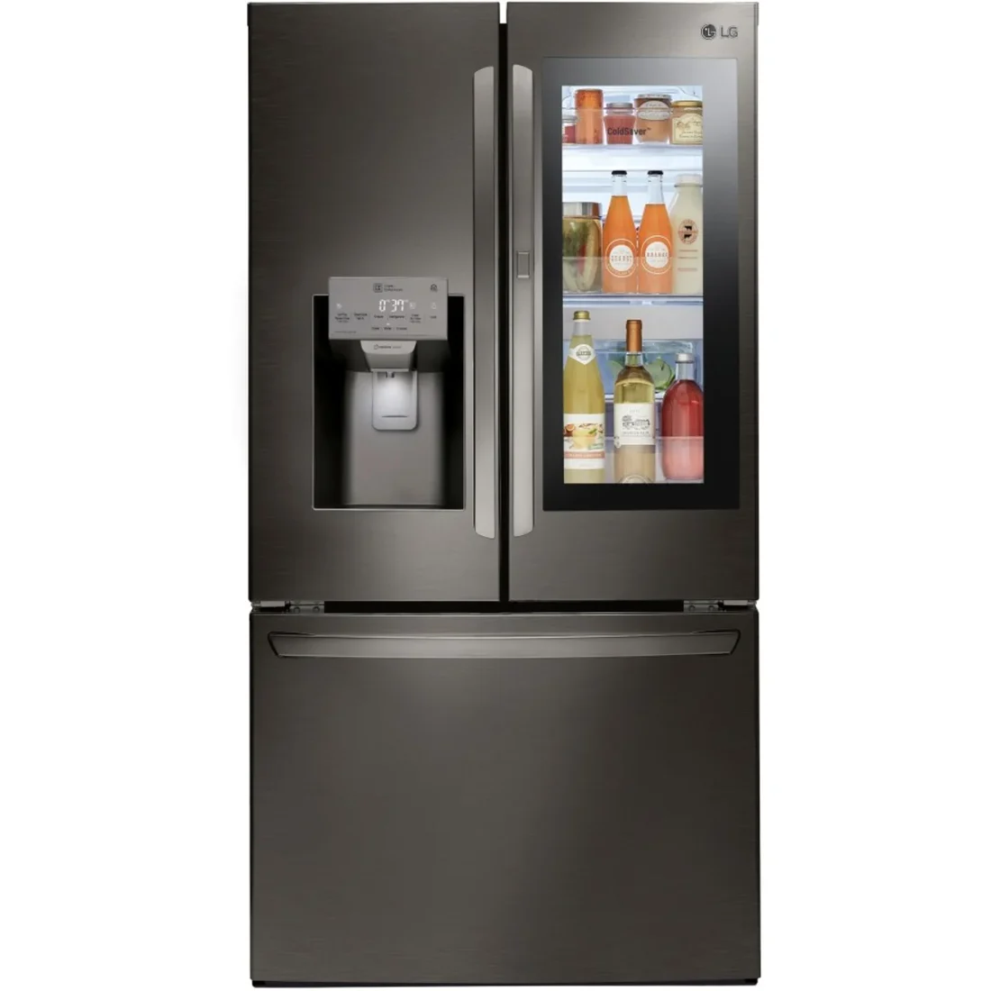 LG LFXS28596D refrigerator at Compare Deals outlet serving Sugar Hill GA