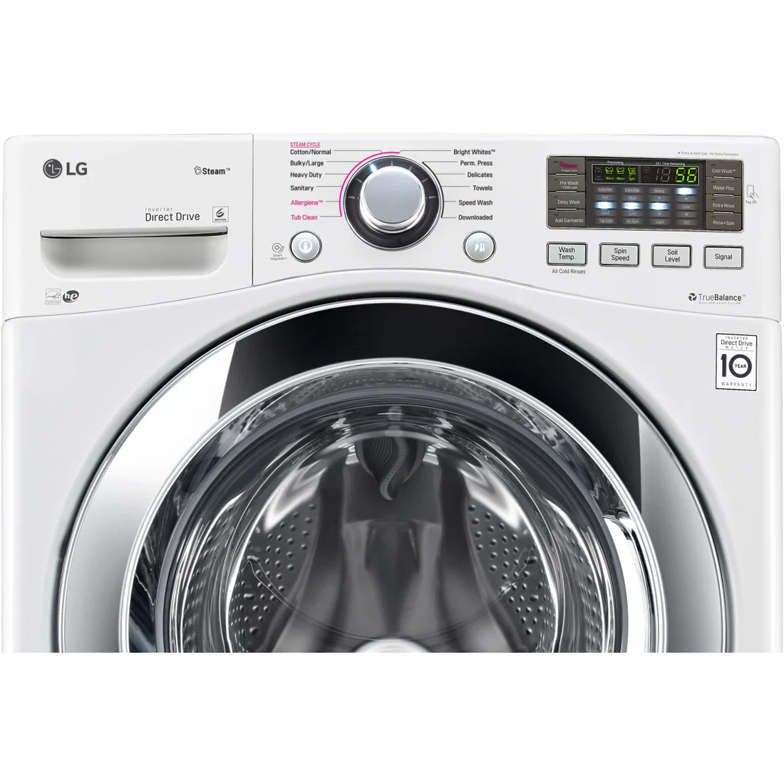 LG WM3670HWA Front Load Washer features