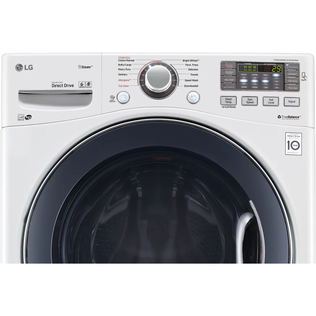 LG WM3770HWA Front Load Washer features