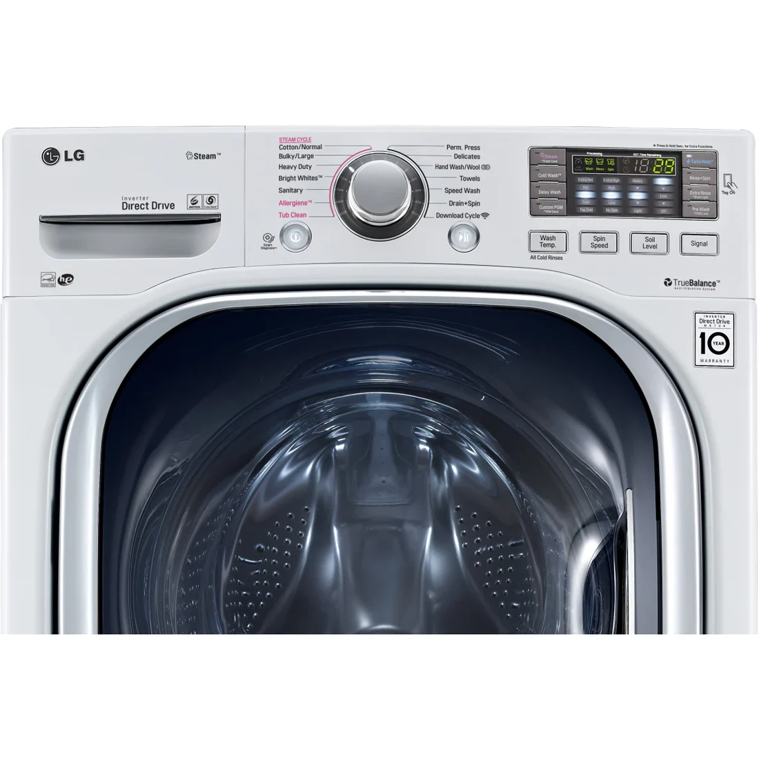LG WM4370HWA Front Load Washer features