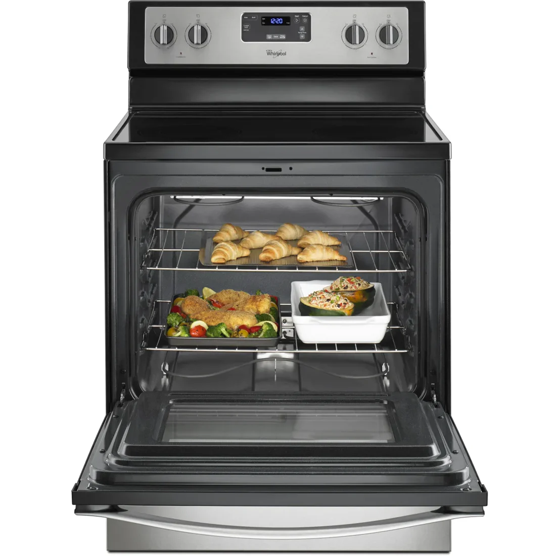 Whirlpool WFE320M0ES Freestanding Electric Range features
