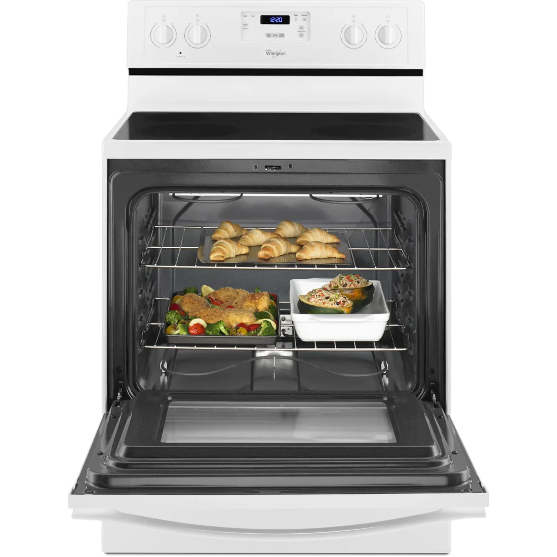 Whirlpool WFE320M0EW Freestanding Electric Range features