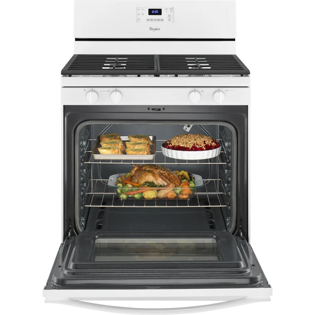 Whirlpool WFG515S0EW Freestanding Gas Range features