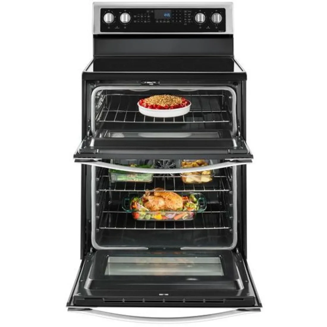 Whirlpool WGE745C0FS Freestanding Electric Range features