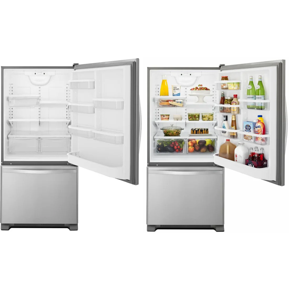 Whirlpool WRB322DMBM Bottom-Freezer Refrigerator features