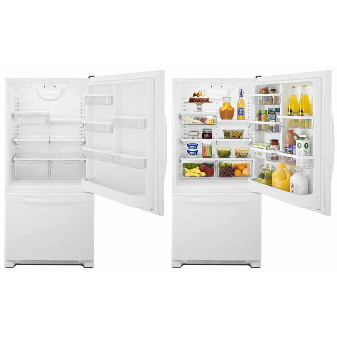 Whirlpool WRB322DMBW Bottom-Freezer Refrigerator features